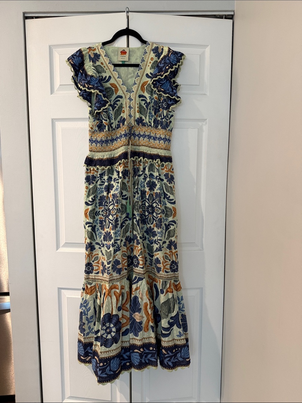 FARM Rio Ocean Tapestry Green Maxi Dress - Picture 4 of 8